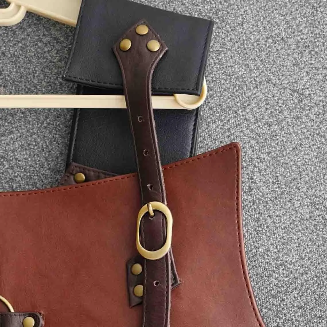 Brown Leather Medieval Armor Vest, view 4