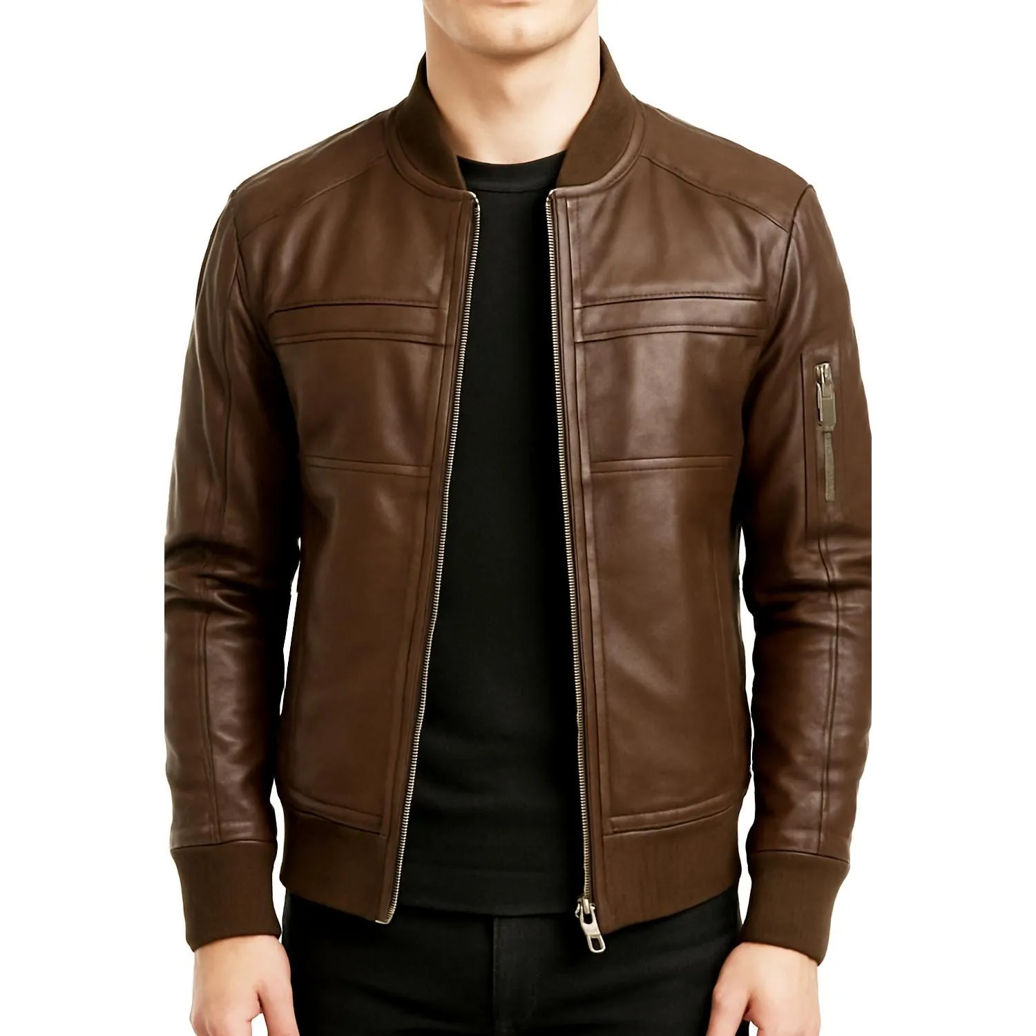 Custom Vintage Leather Bomber Jacket: Personalized Menswear