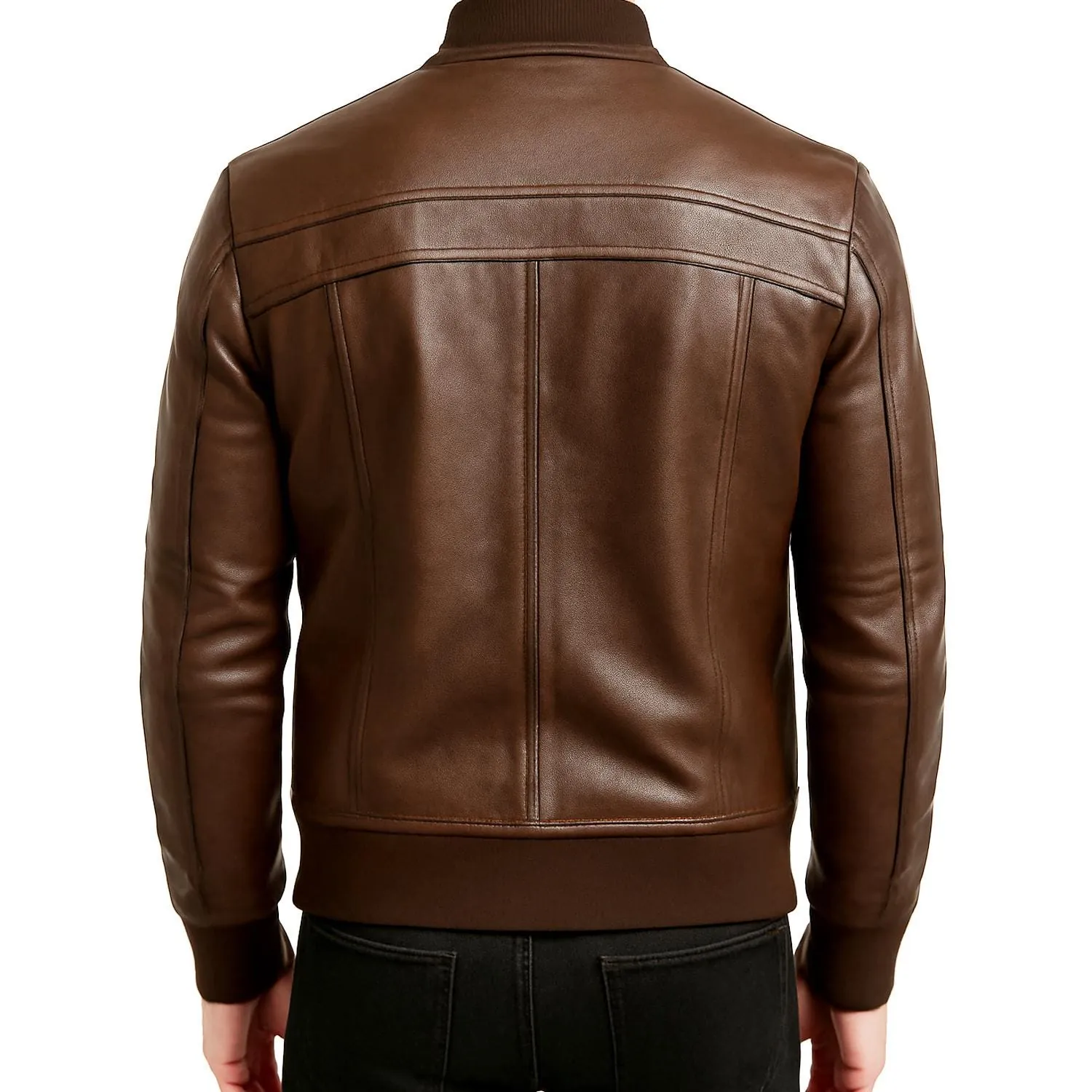 Custom Vintage Leather Bomber Jacket: Personalized Menswear, view 2