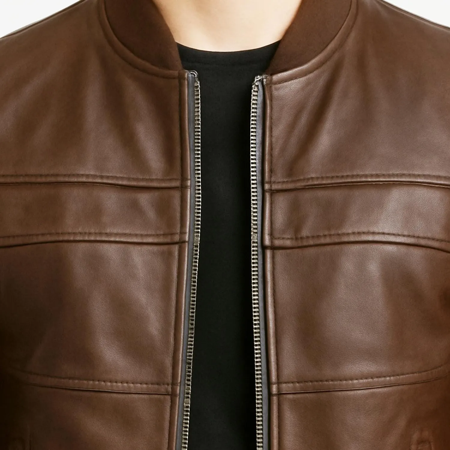Custom Vintage Leather Bomber Jacket: Personalized Menswear, view 3