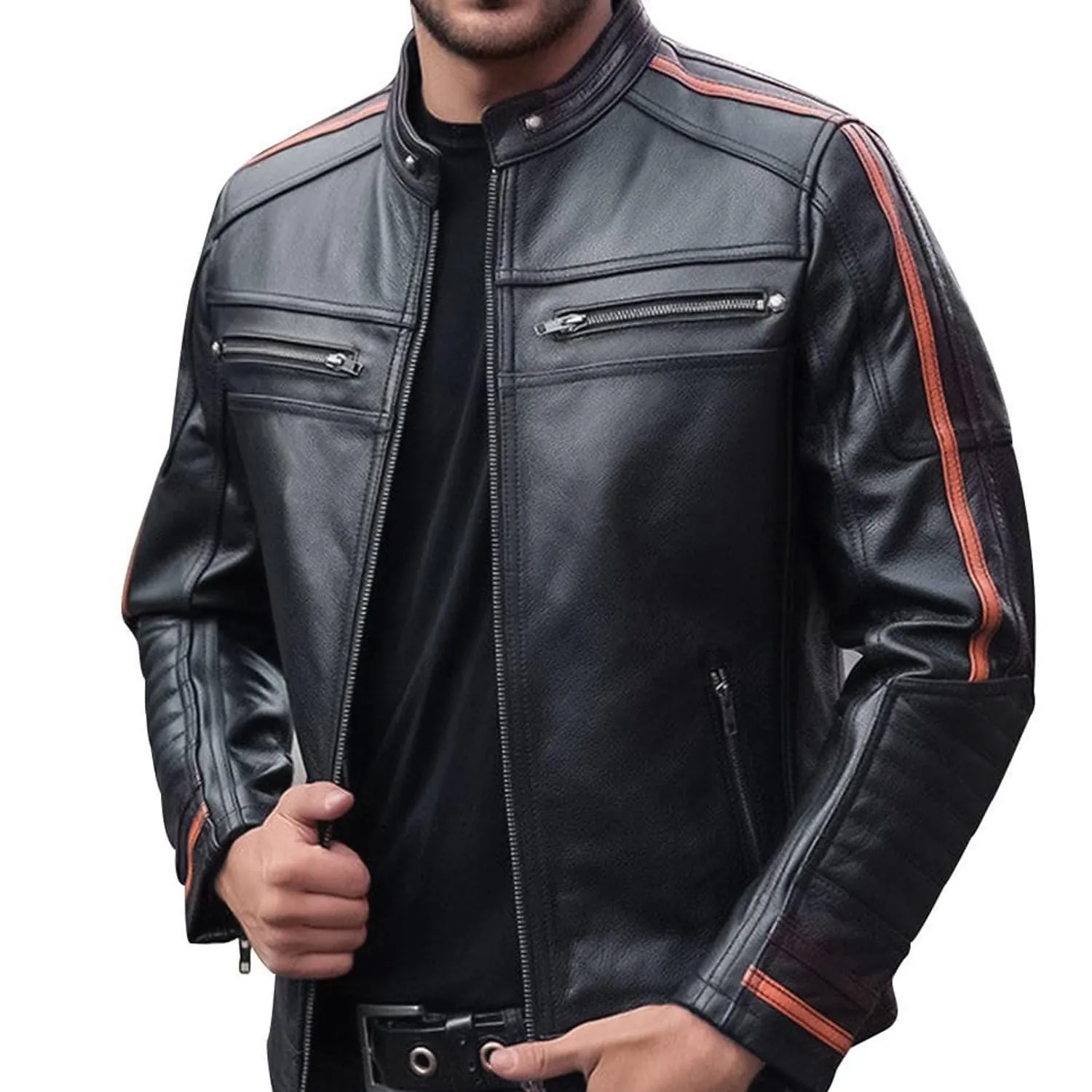 Custom Vintage Leather Jacket  Personalized Menswear
