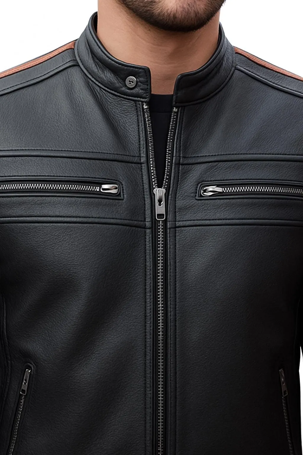Custom Vintage Leather Jacket Personalized Menswear, view 3