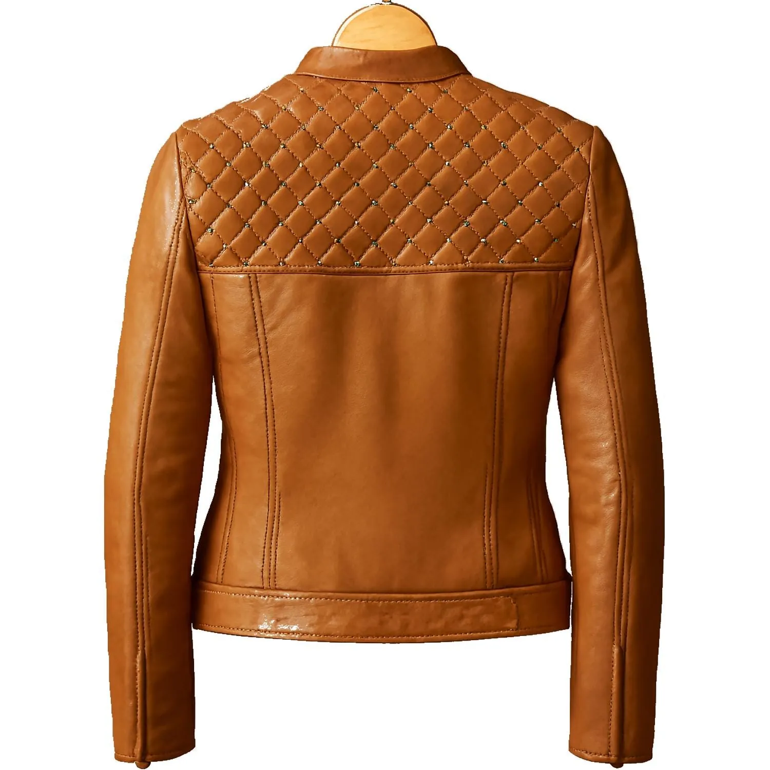 Custom Women's Leather Jacket: Personalized Vintage Style, view 2