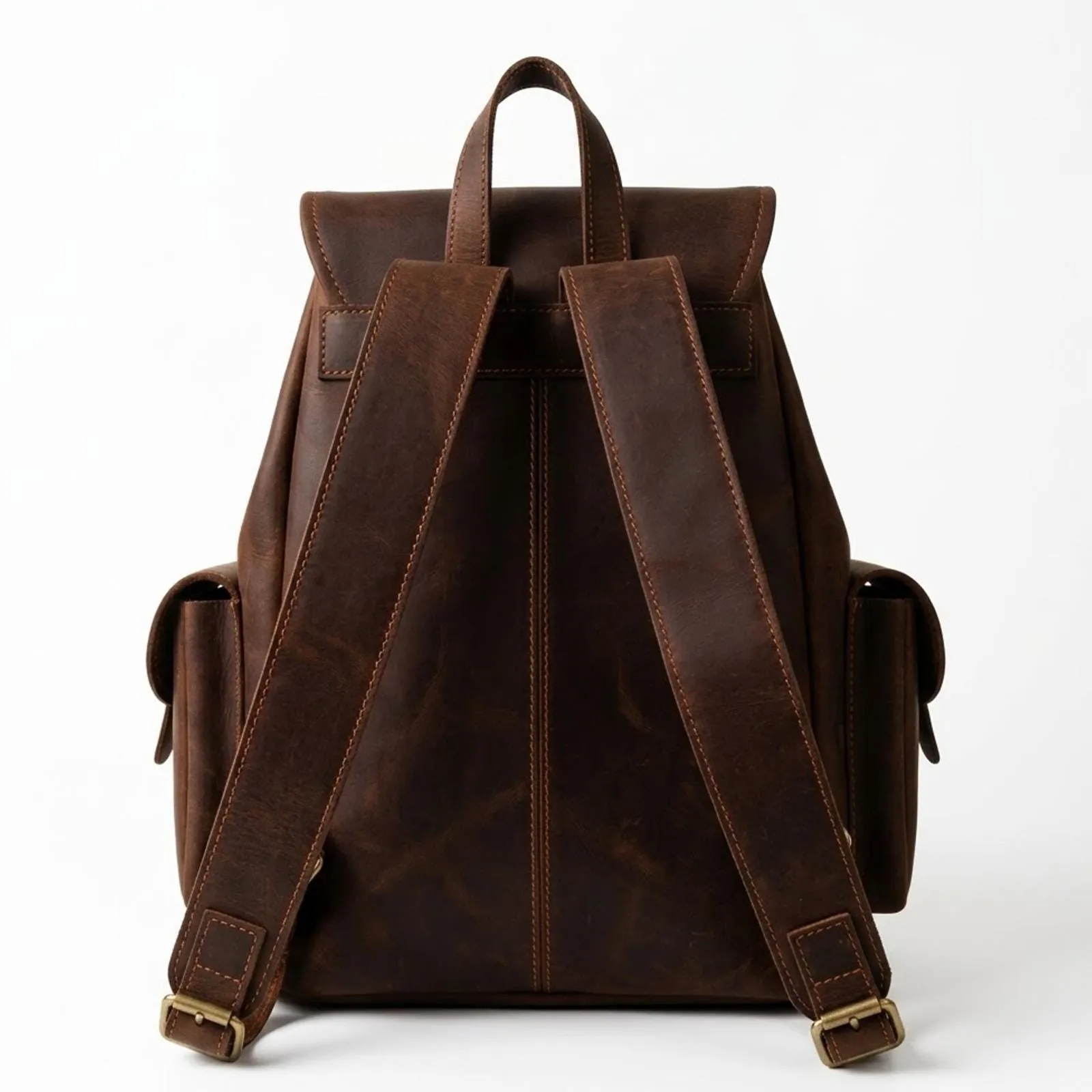 Handmade Full-Grain Leather Backpack, view 3