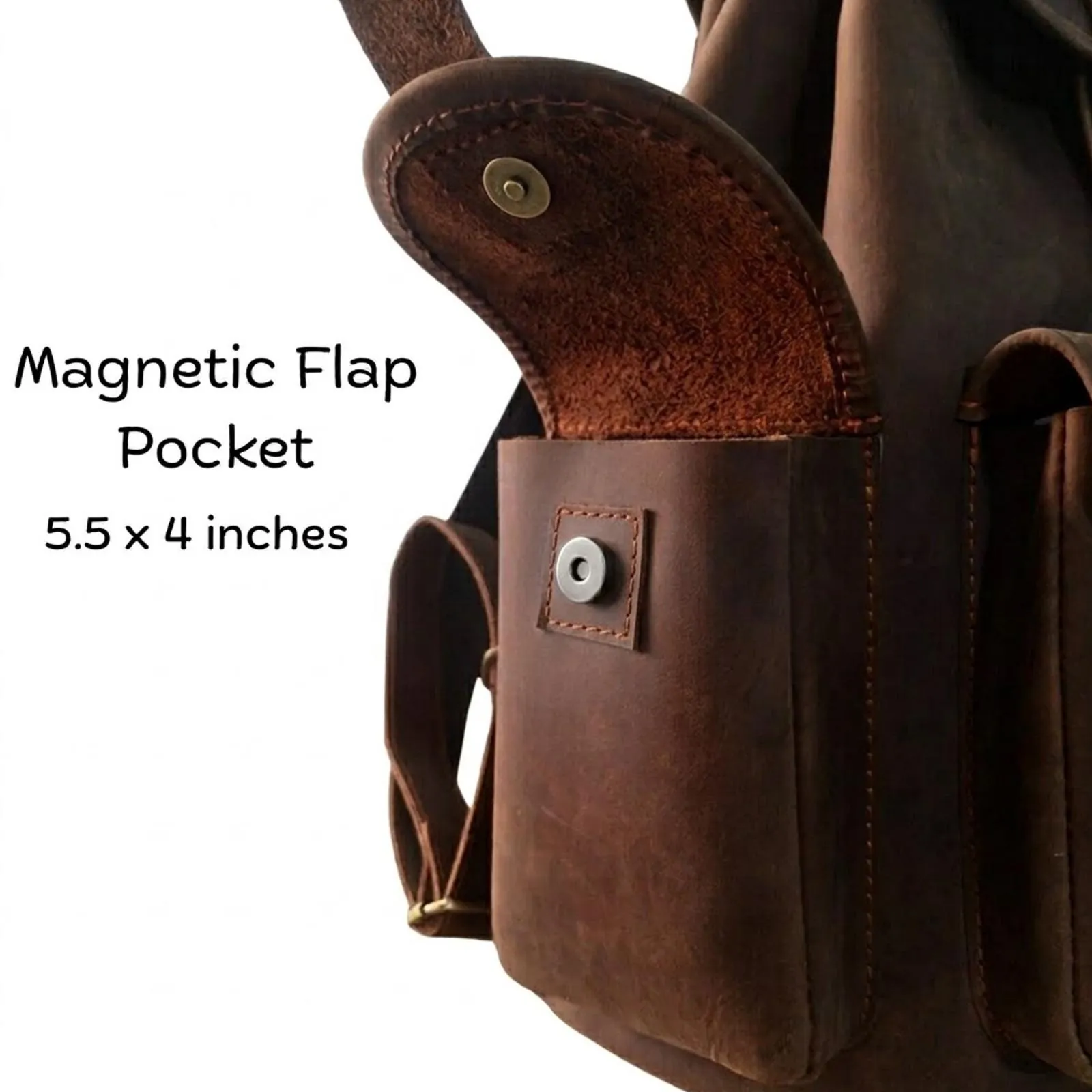 Handmade Full-Grain Leather Backpack, view 6