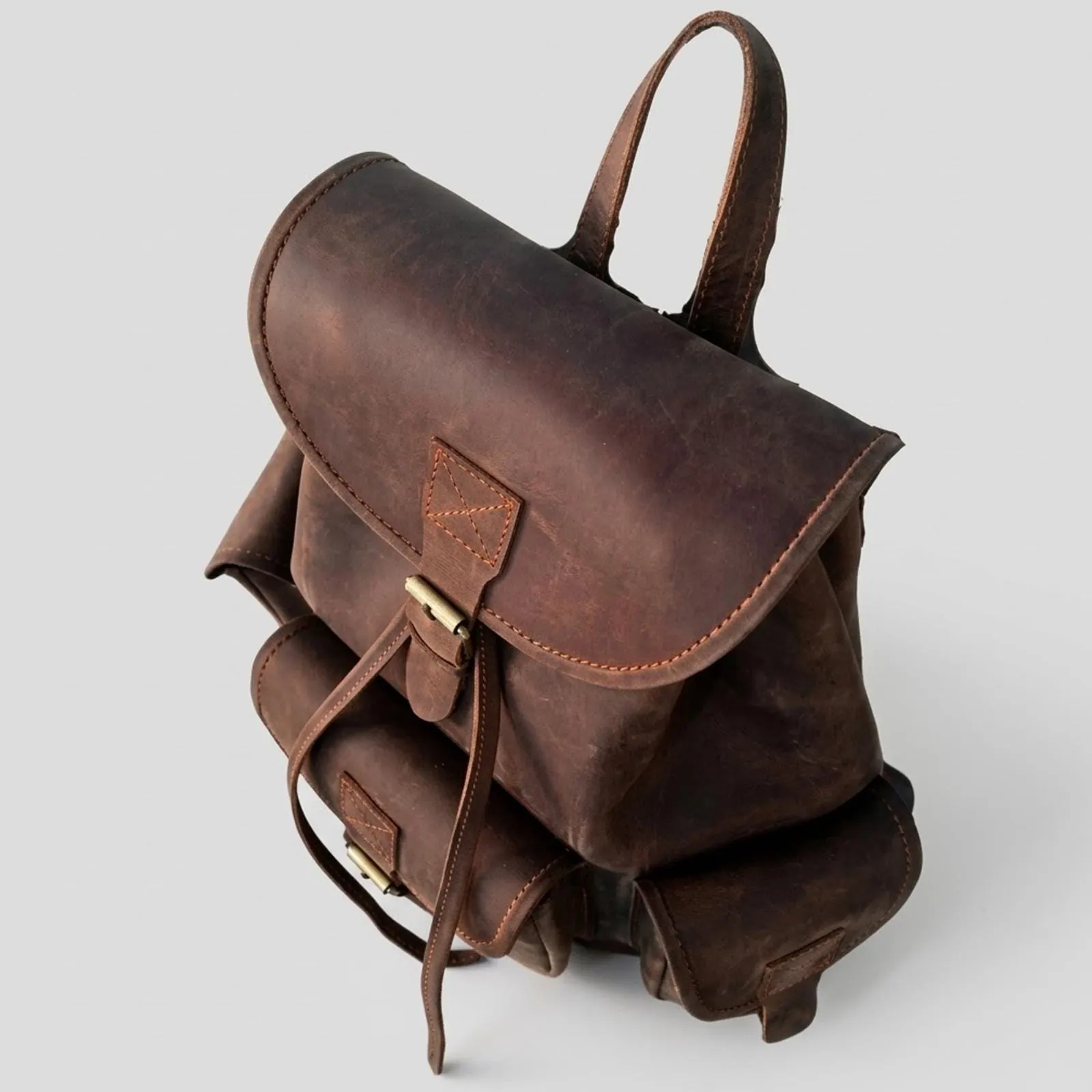 Handmade Full-Grain Leather Backpack, view 7