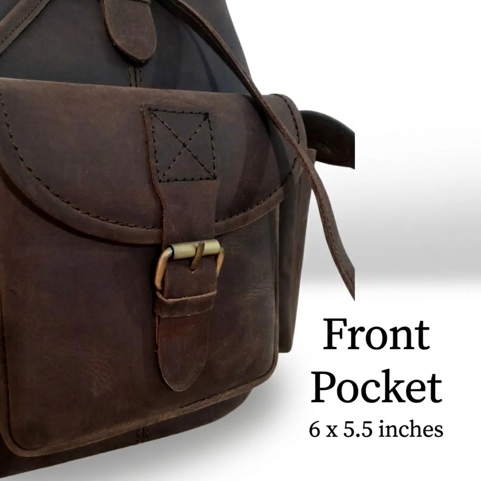 Handmade Full-Grain Leather Backpack, view 9