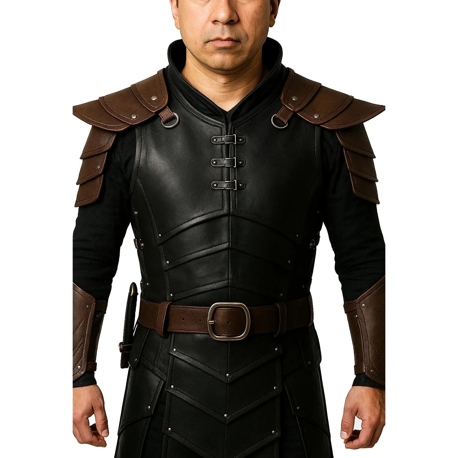 Handmade  Leather Armor Set For Men-LARP Viking Cosplay Costumes, view 3