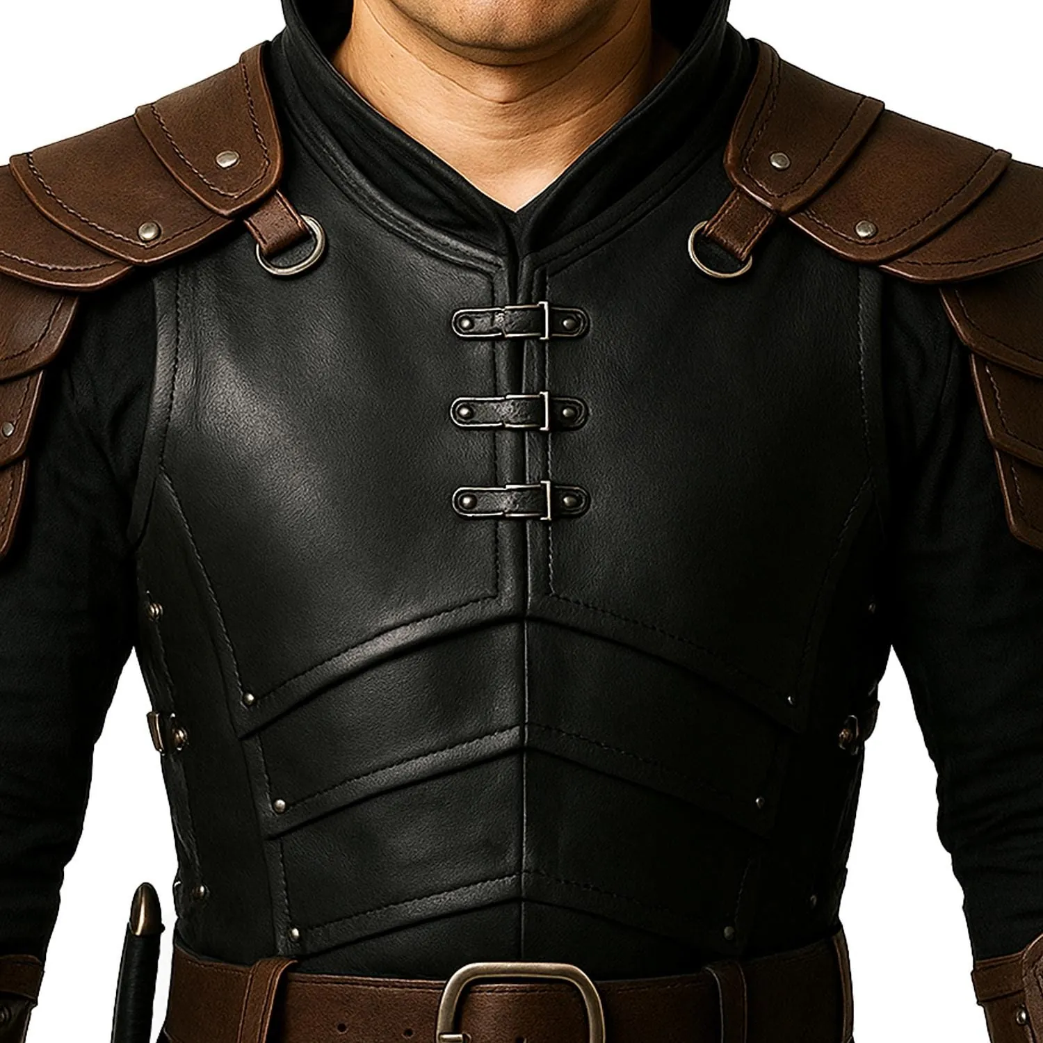 Handmade  Leather Armor Set For Men-LARP Viking Cosplay Costumes, view 4