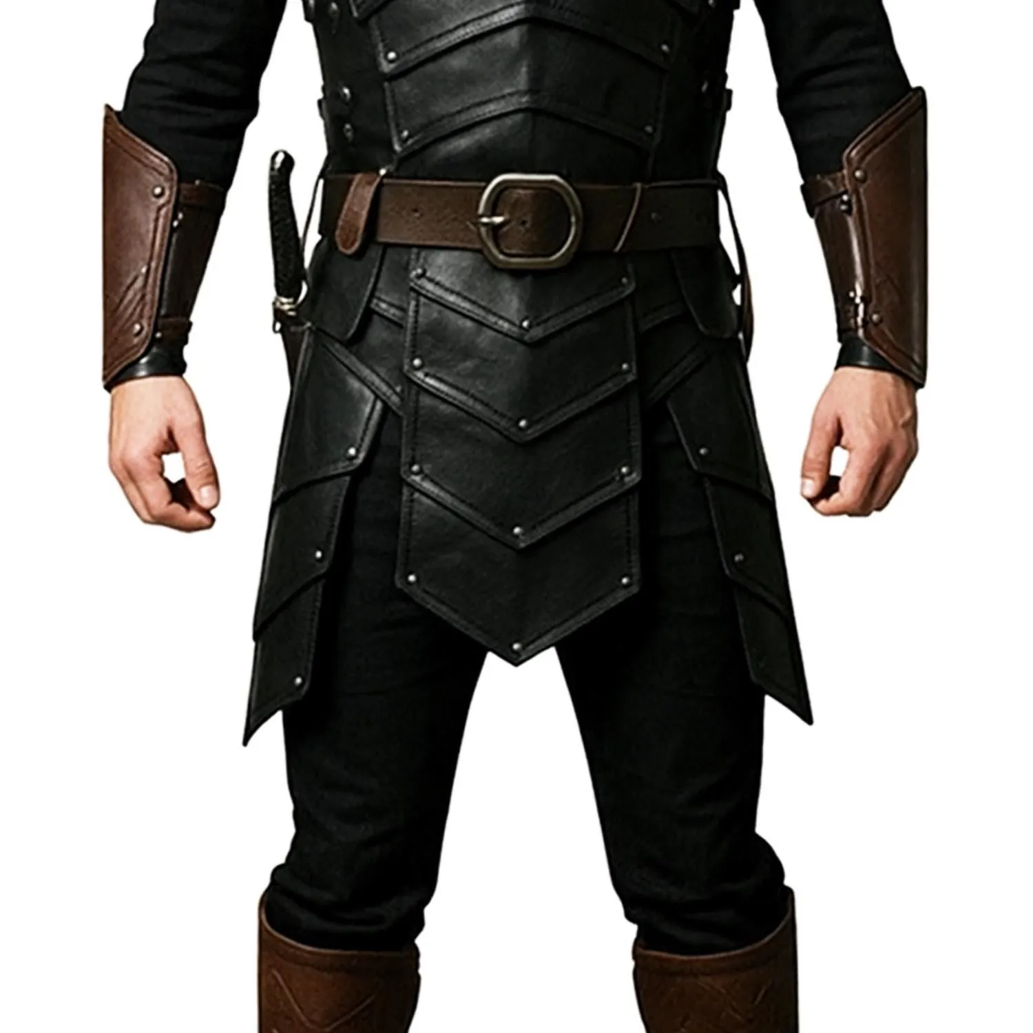 Handmade  Leather Armor Set For Men-LARP Viking Cosplay Costumes, view 5