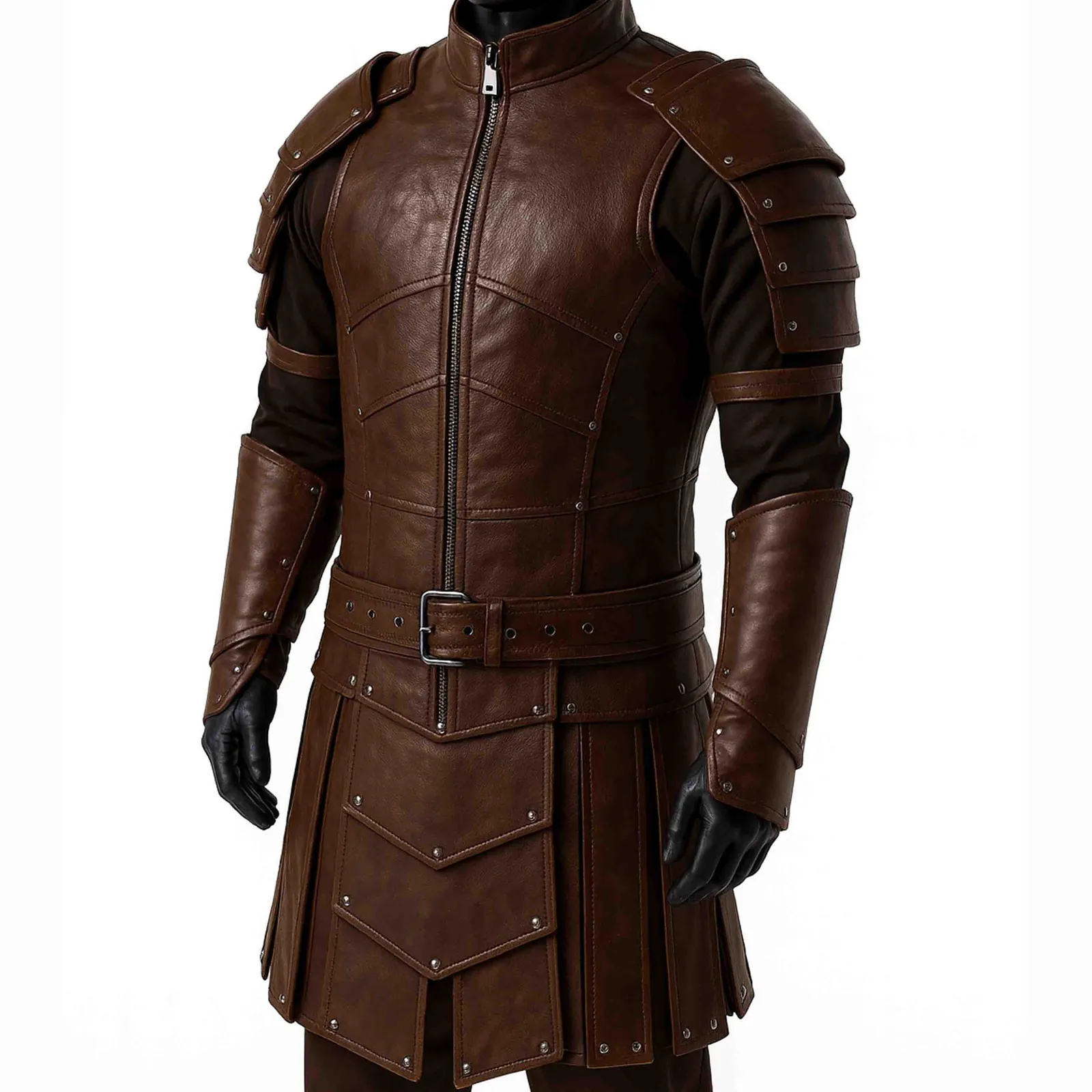 Handmade Leather Armor Set: Medieval Knight Viking LARP Cosplay, view 2