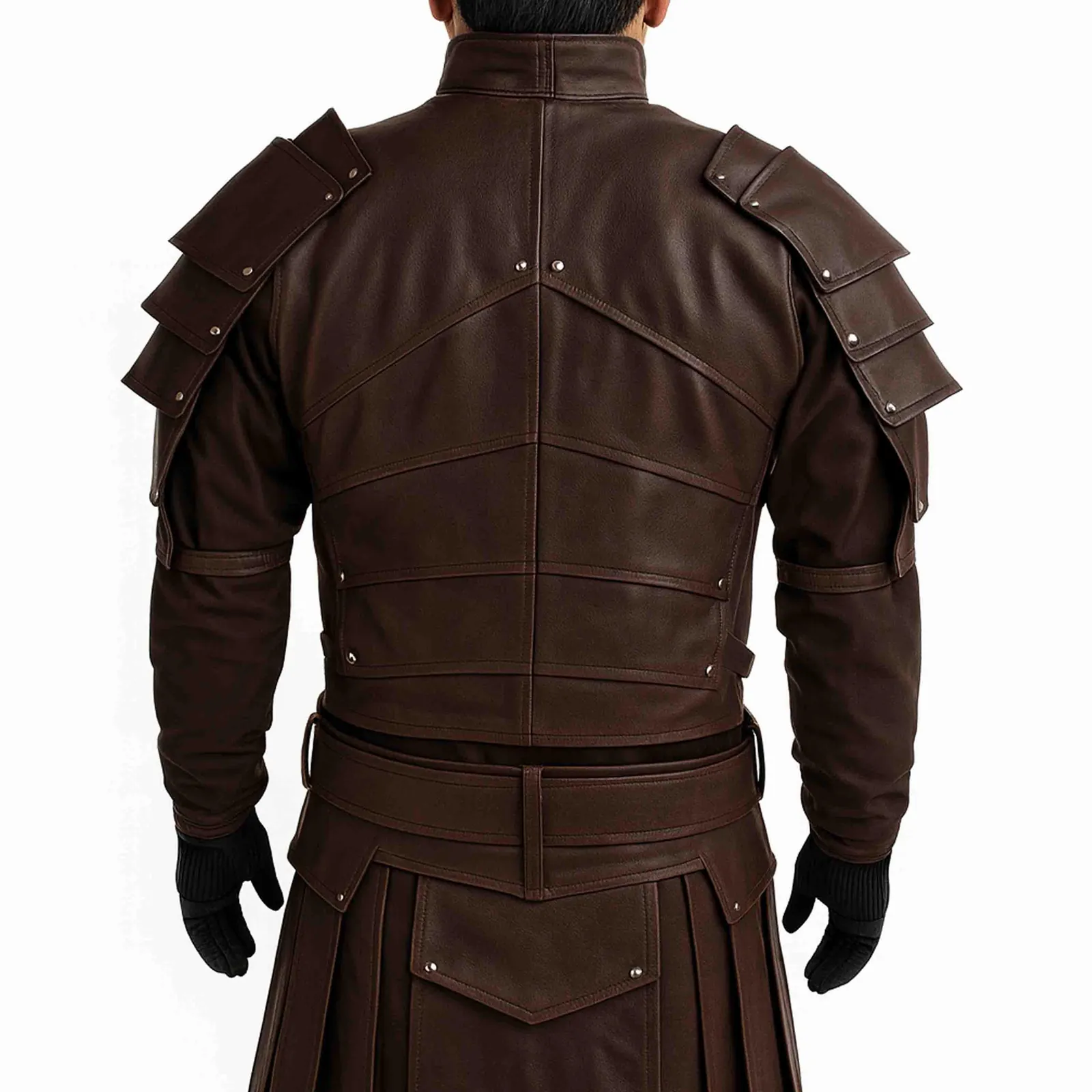 Handmade Leather Armor Set: Medieval Knight Viking LARP Cosplay, view 3