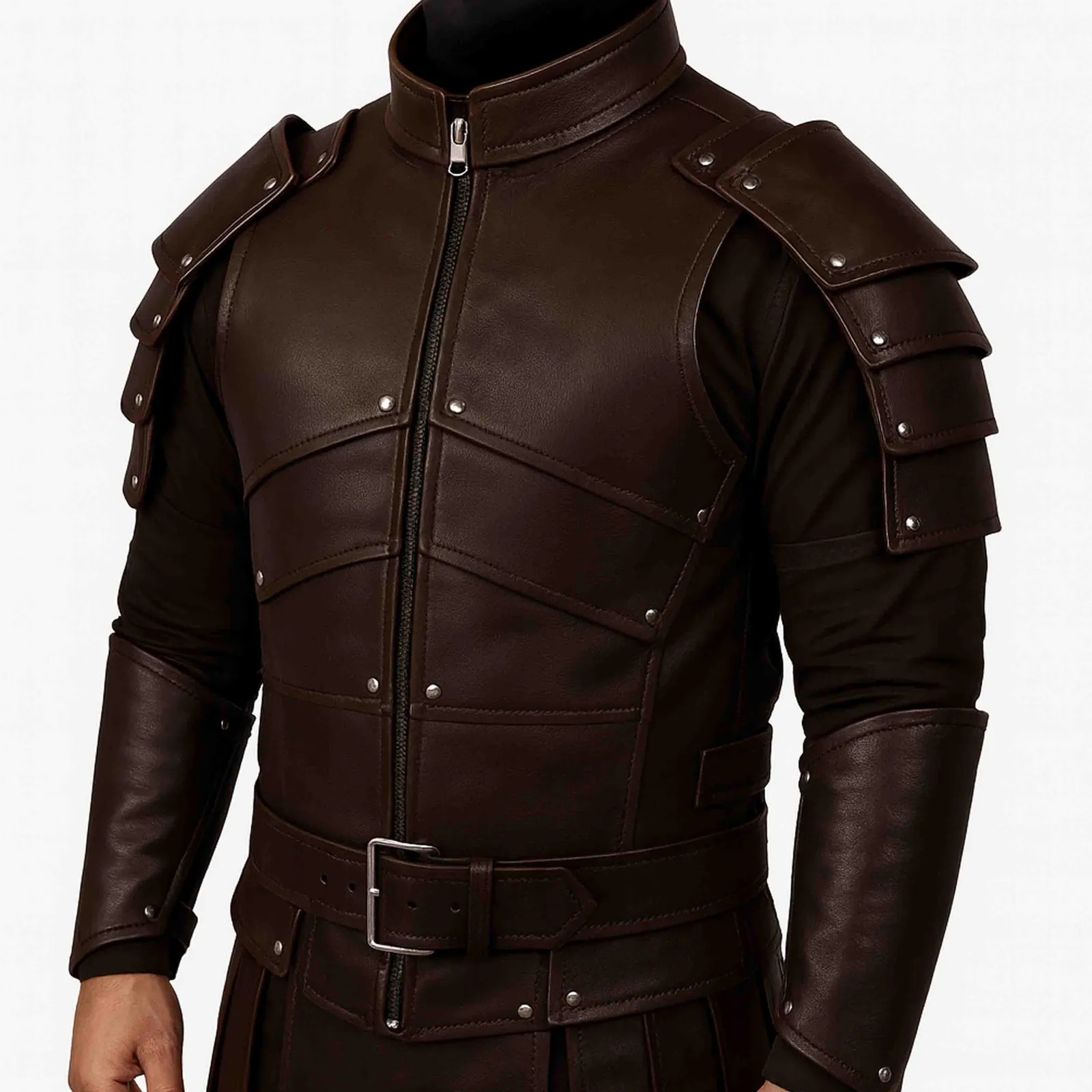 Handmade Leather Armor Set: Medieval Knight Viking LARP Cosplay, view 4
