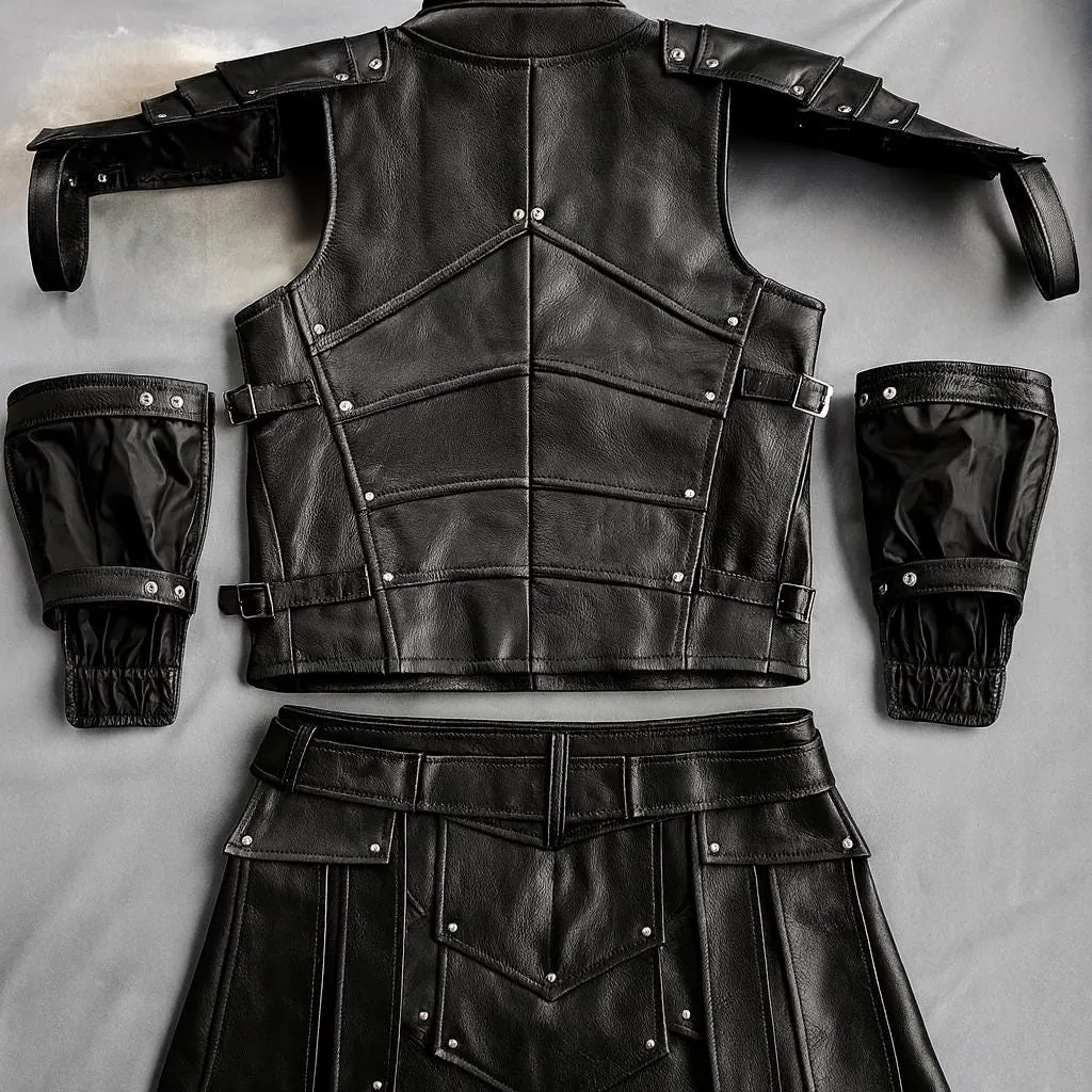 Handmade Medieval Leather Armor Suit for Men, view 2