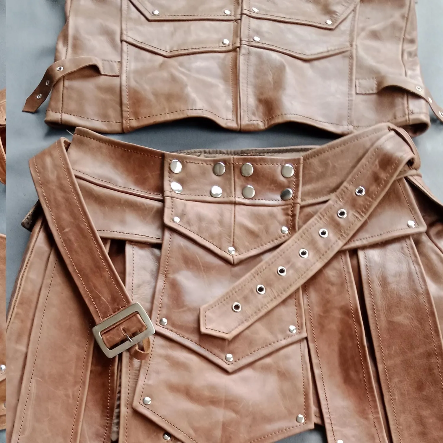 Handmade Medieval Leather Armor Suit for Men, view 6