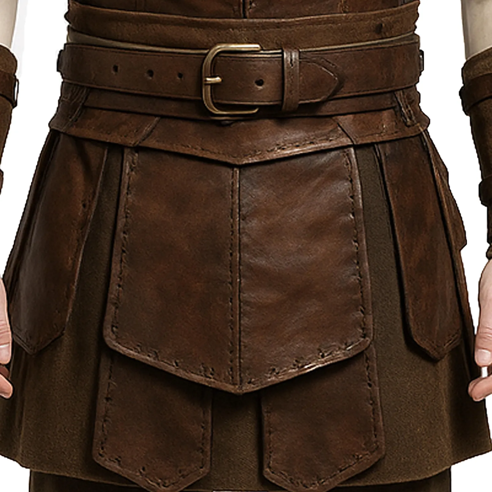 Handmade Viking Leather Armor: Norse LARP Cosplay Costume, view 4