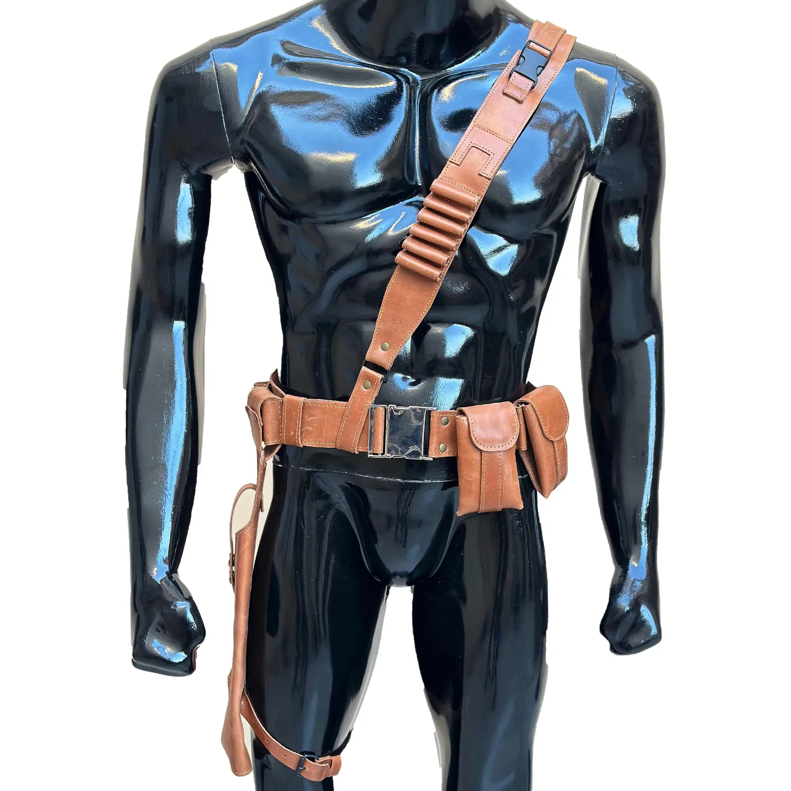 Leather Galactic Bounty Hunter Belt and Holster Rig