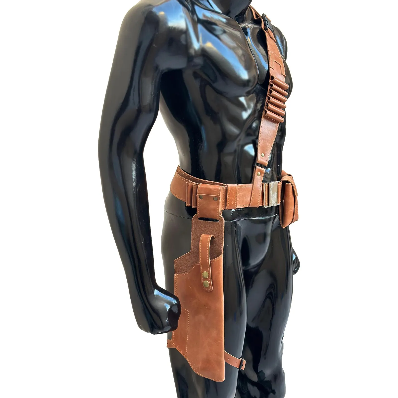 Leather Galactic Bounty Hunter Belt and Holster Rig, view 2