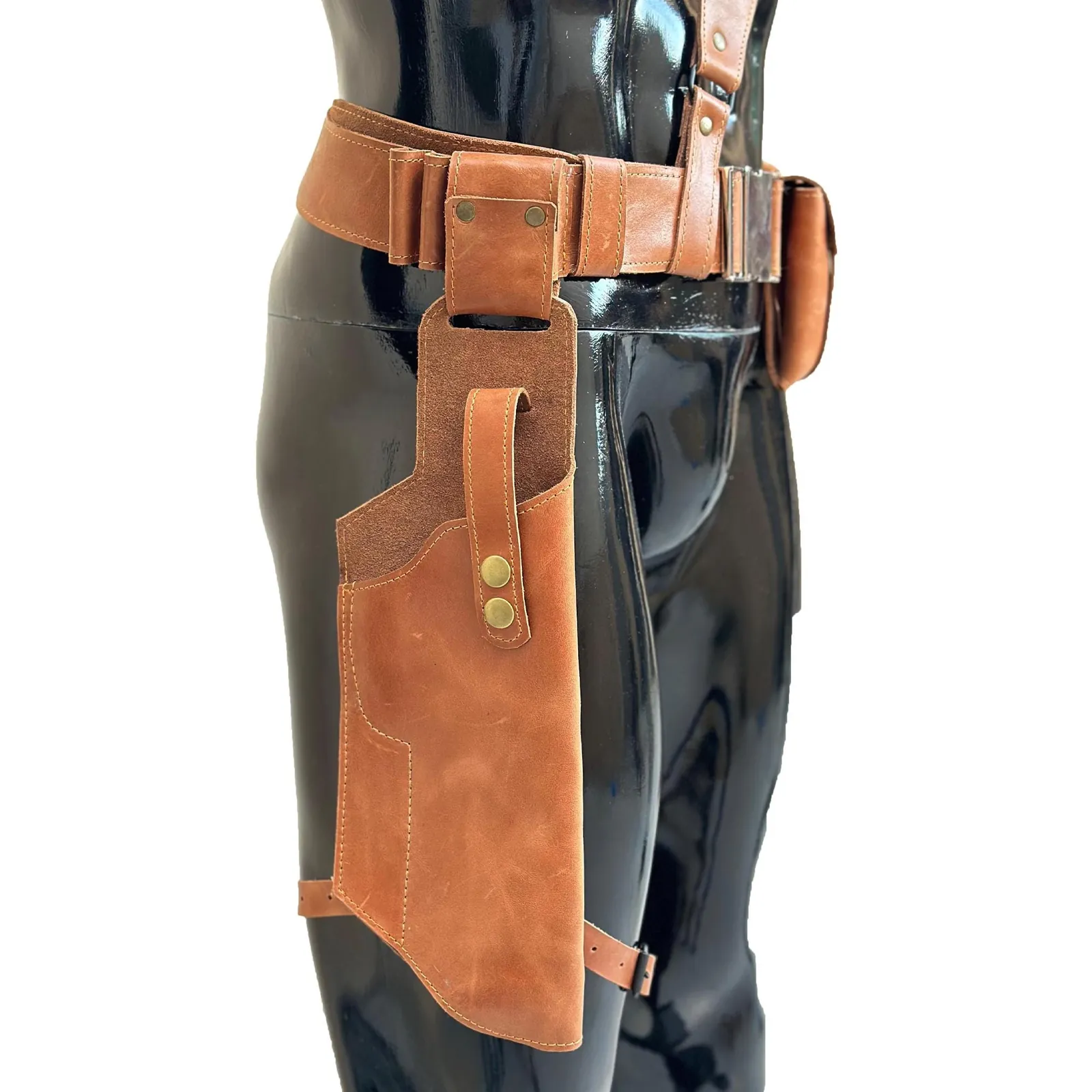 Leather Galactic Bounty Hunter Belt and Holster Rig, view 4