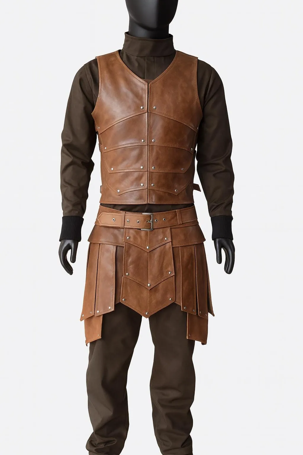 Medieval Leather Armor Set for Men, view 3