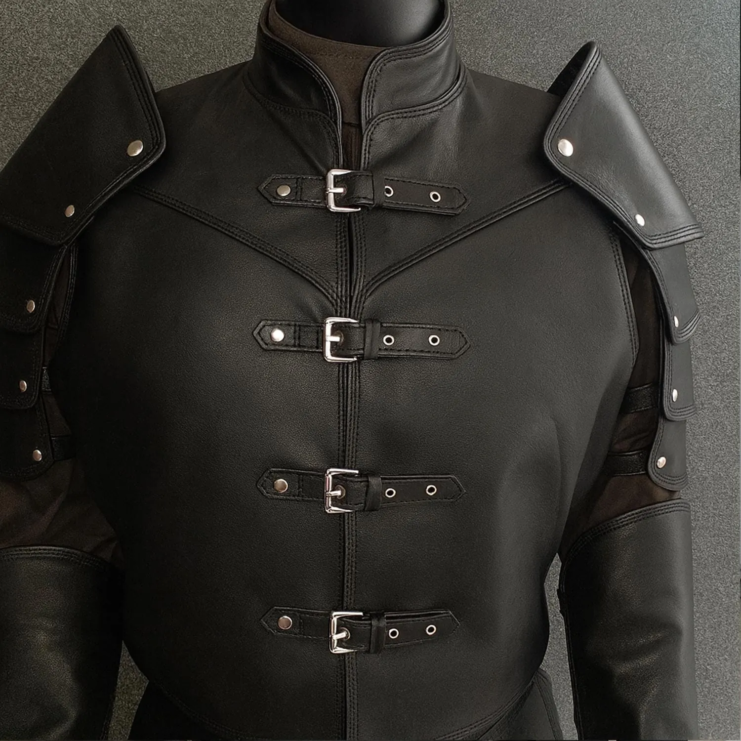 Medieval Leather Cuirass with Shoulder Armor