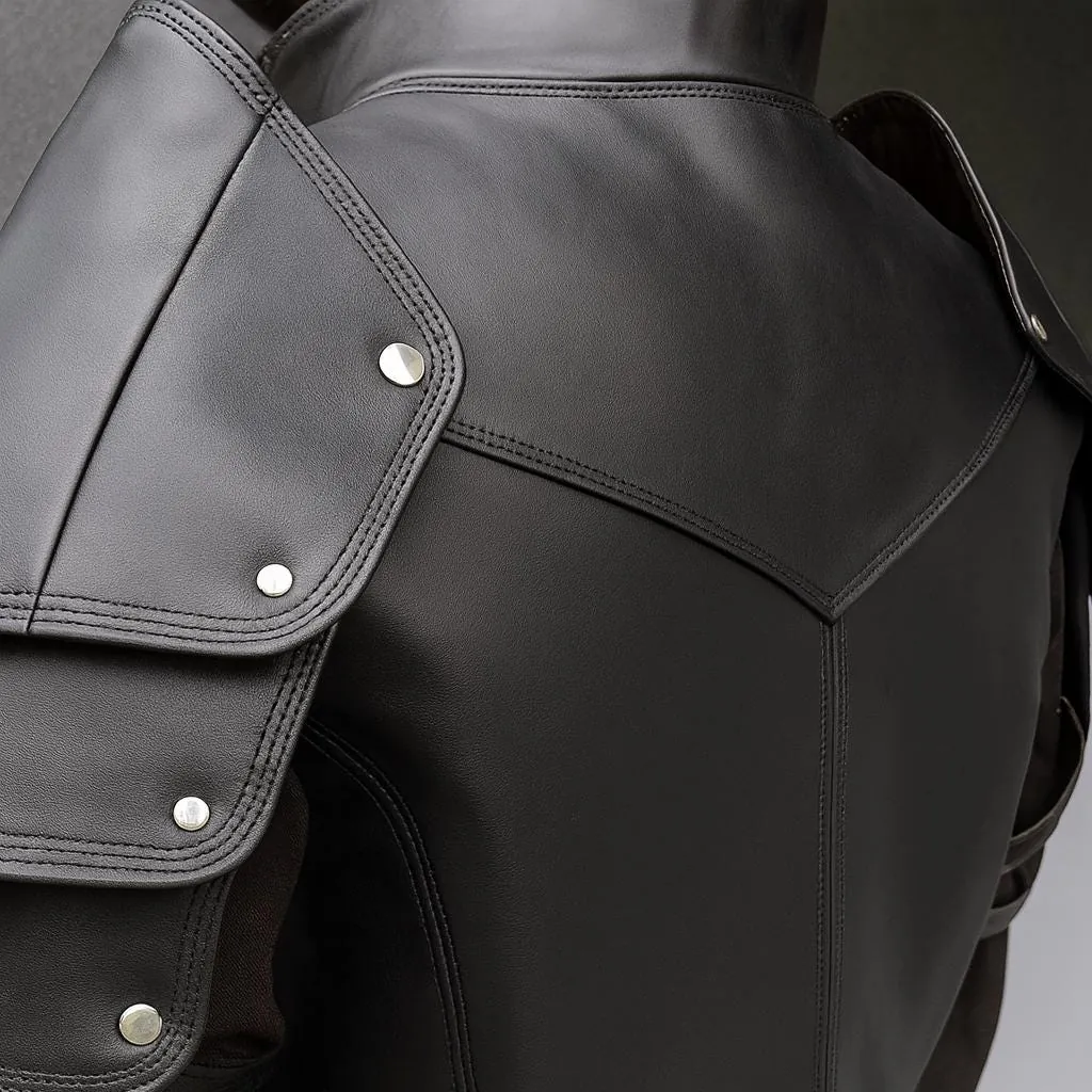 Medieval Leather Cuirass with Shoulder Armor, view 3