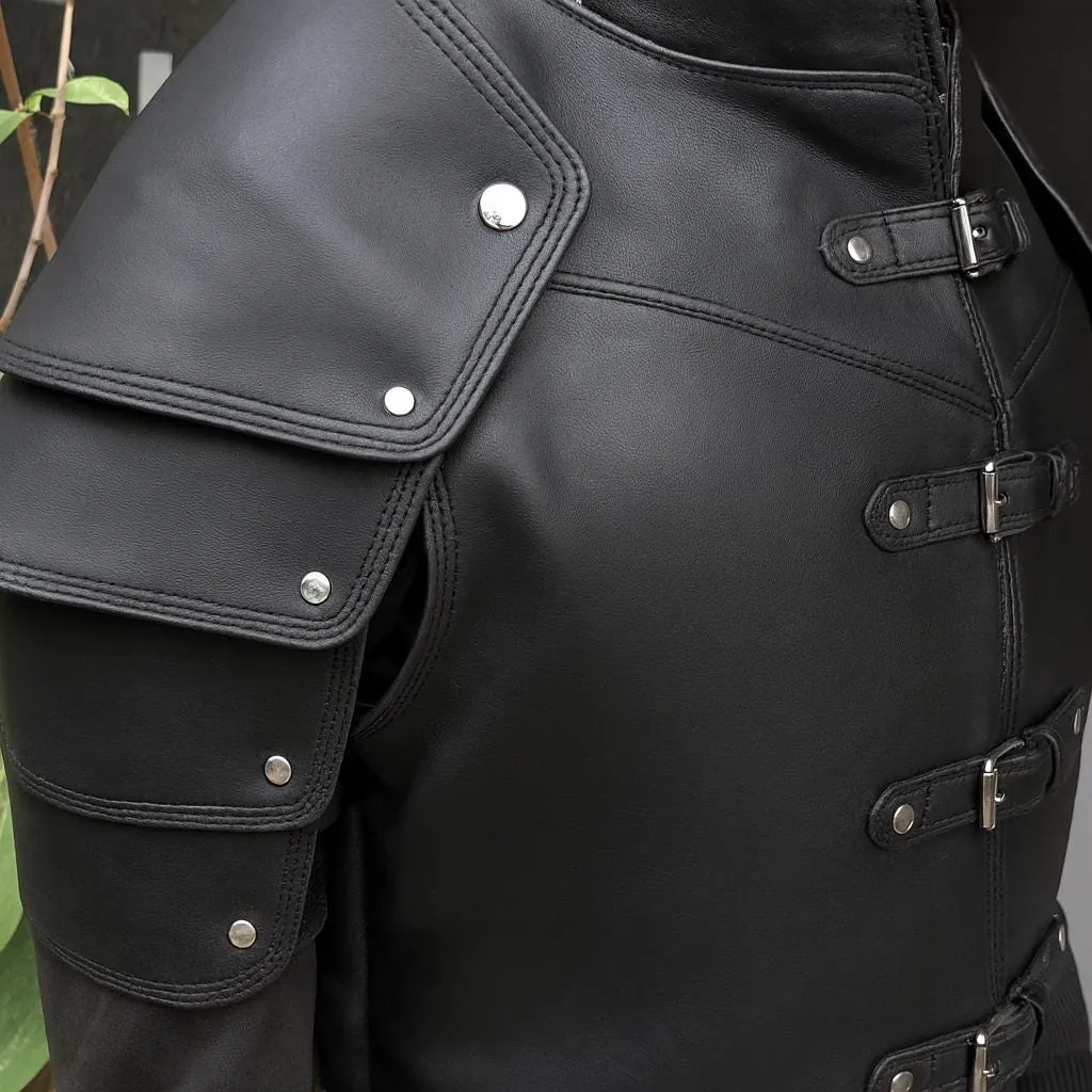 Medieval Leather Cuirass with Shoulder Armor, view 4