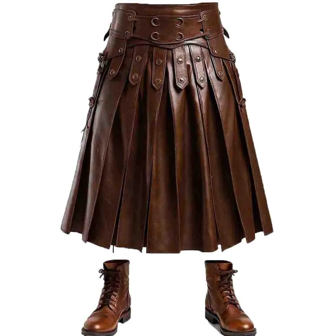 Men’s Medieval Leather Kilt