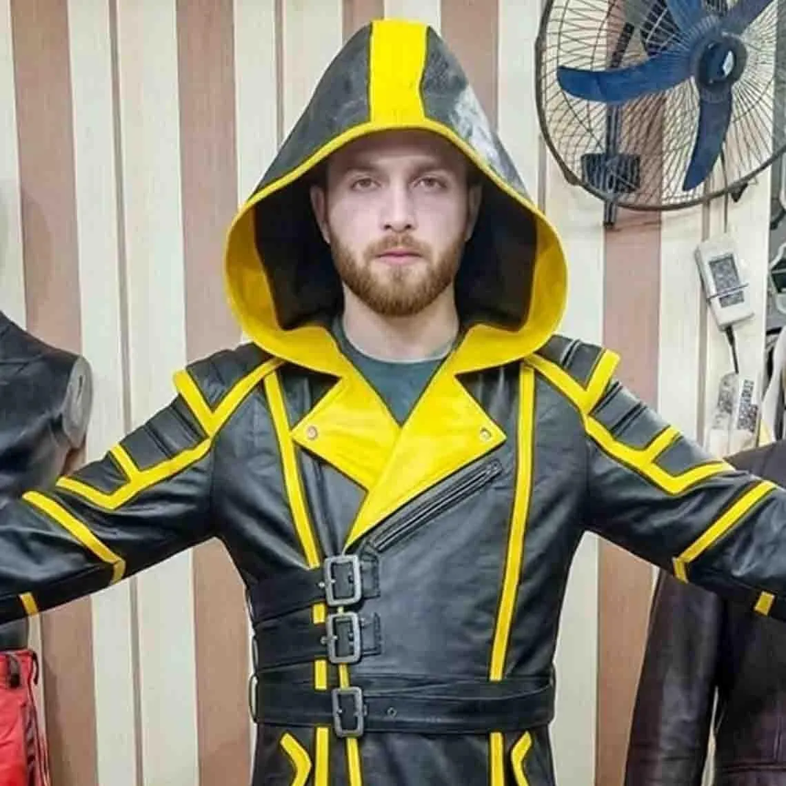Obsidian Viper Assassin Leather Robe, view 5