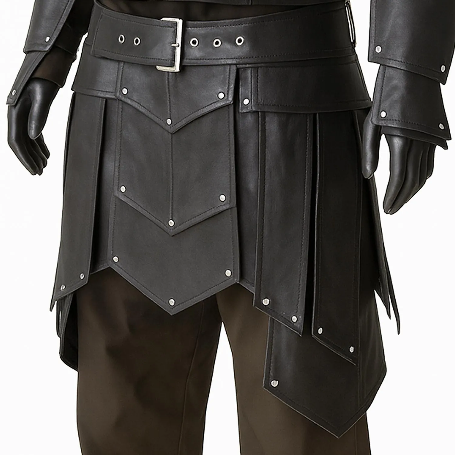 Personalized Leather Armor Set for Men: Medieval Knight Viking LARP Cosplay, view 3