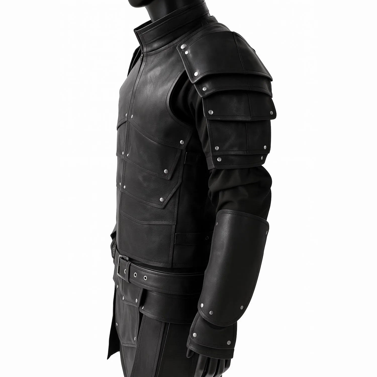 Personalized Leather Armor Set for Men: Medieval Knight Viking LARP Cosplay, view 5