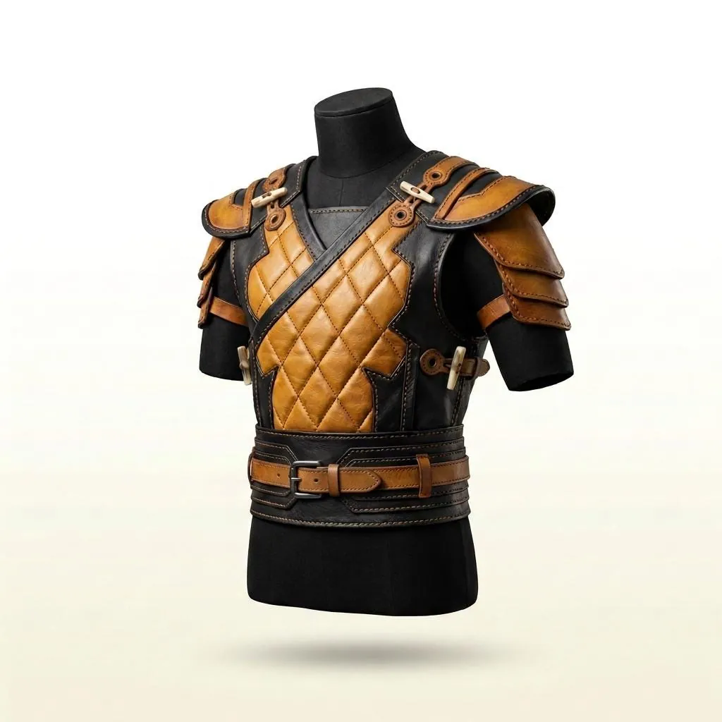 Personalized Medieval Chest Leather Armor Set: Knight Viking Cosplay Costume